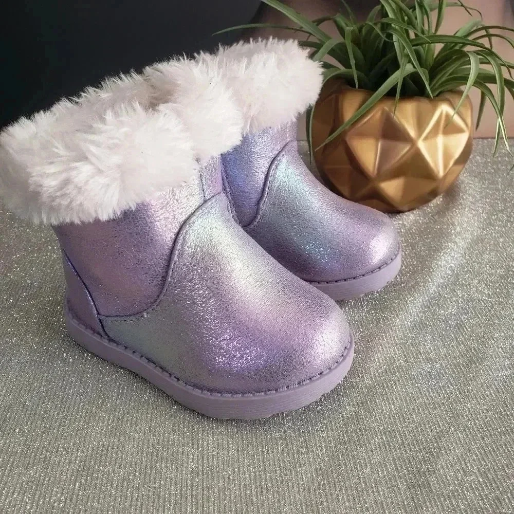 Cat & Jack Oriole Iridescent Purple Boots
